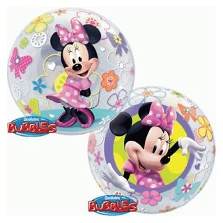 Palloncino Minnie BUBBLE Qualatex - 22"/ 56 cm - 1 pz