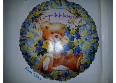 Palloncino Nascita "Congratulations!" - Anagram - 18" / 45 cm - 1 pz