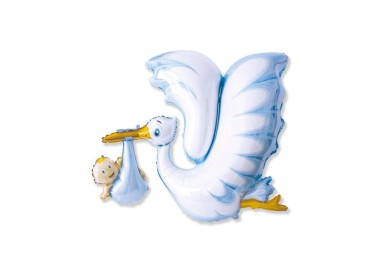 Palloncino Nascita Bambino - Supershape Cicogna - 94 cm x 106 cm  1 pz