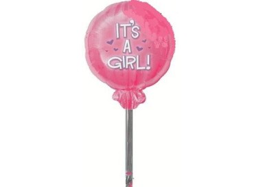 Palloncino Nascita Bimba - Leccalecca "It's a Girl !" - Anagram - 41 cm x 76 cm H - 1 pz