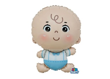 Palloncino Nascita BIMBO  a forma di BIMBO celeste - 49 x 69,5 cm - 1 pezzo