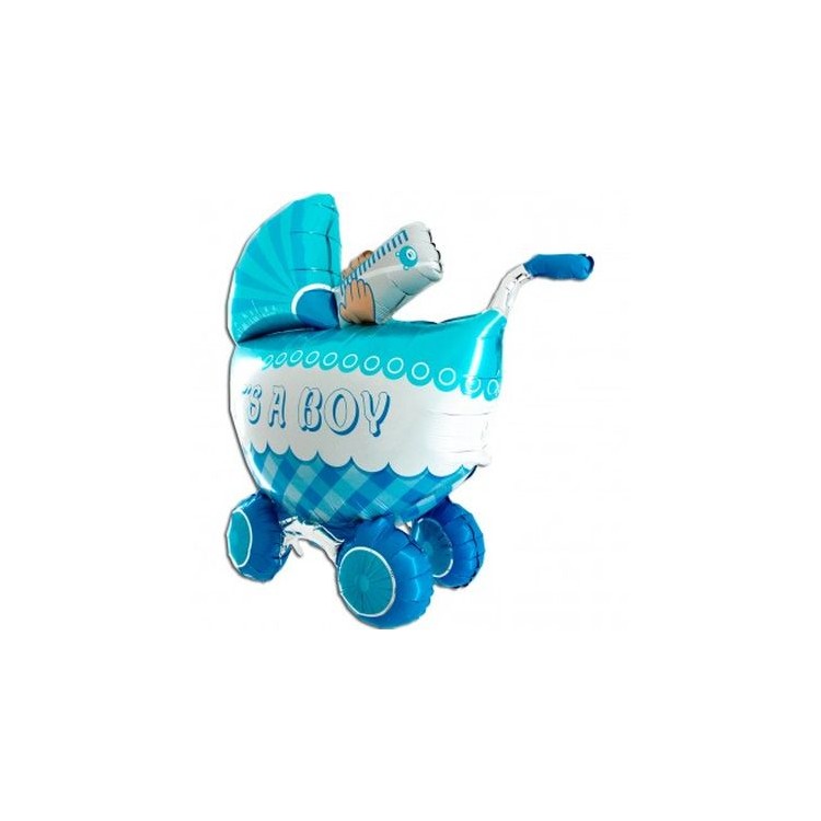 Palloncino Nascita Bimbo CULLA - CARROZZINA celeste con scritta "It's a Boy !" (3-4 D) -Grabo- 107 cm - 1 pezzo Palloncino Nascita Bimbo CULLA - CARROZZINA celeste con scritta "It's a Boy !" (3-4 D) -Grabo- 107 cm - 1 pezzo