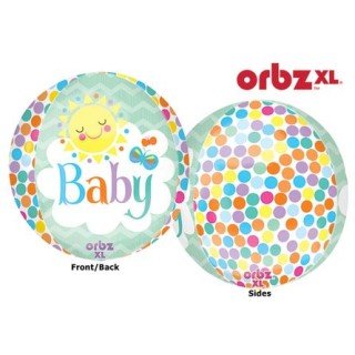 Palloncino Nascita Generico "Baby" - Orbz XL - Anagram - 38 cm x 40 cm - 1 pz