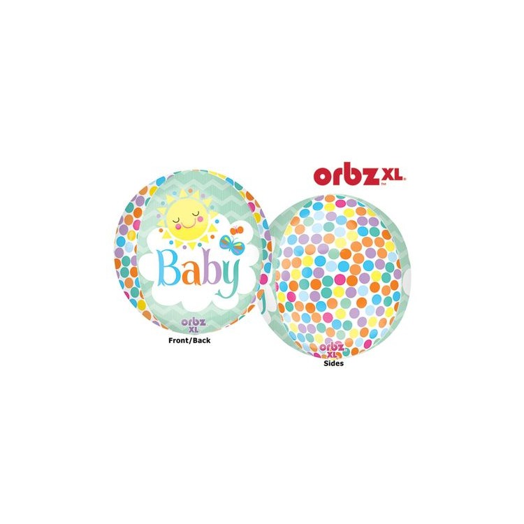 Palloncino Nascita Generico "Baby" - Orbz XL - Anagram - 38 cm x 40 cm - 1 pz