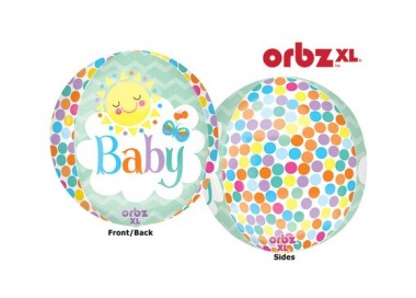 Palloncino Nascita Generico "Baby" - Orbz XL - Anagram - 38 cm x 40 cm - 1 pz