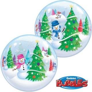Palloncino Natalizio Bubbles Qualatex - 22"/ 56 cm - 1 pz