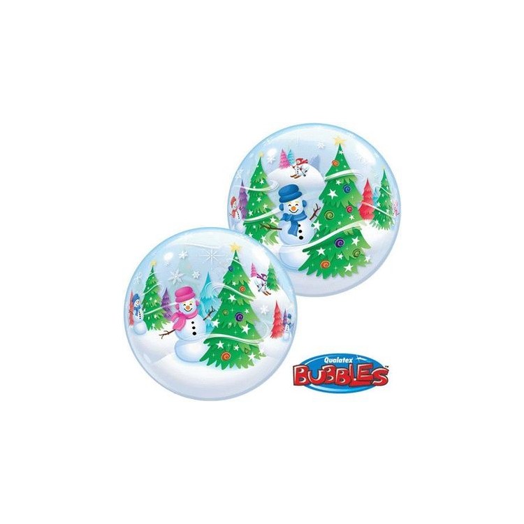 Palloncino Natalizio Bubbles Qualatex - 22"/ 56 cm - 1 pz