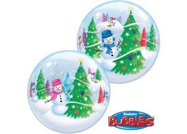 Palloncino Natalizio Bubbles Qualatex - 22"/ 56 cm - 1 pz