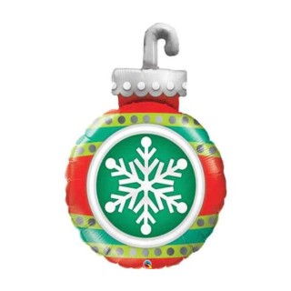 Palloncino Palla con gancio di Natale- Supershape -Qualatex - 89 cm  1 pz