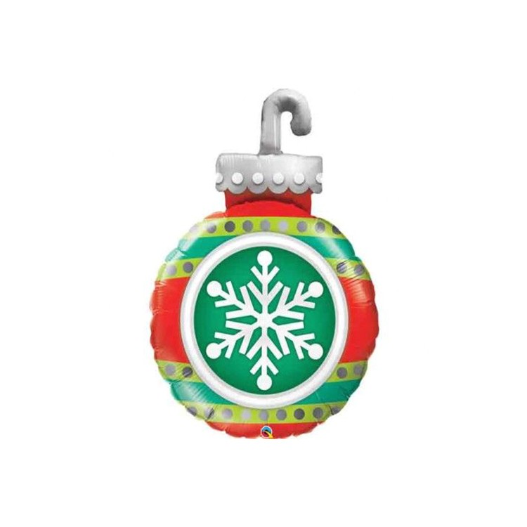 Palloncino Palla con gancio di Natale- Supershape -Qualatex - 89 cm  1 pz