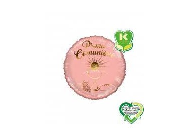Palloncino Prima Comunione Oro Rosa   18" / 45  cm - 1 pz