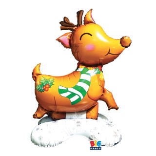 Palloncino Renna  Natalizia  Da gonfiare ad aria autoportante Supershape  - 120 x 80 x 47  cm  1 pz