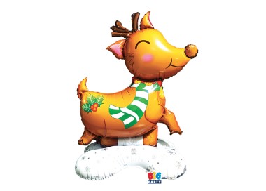 Palloncino Renna  Natalizia  Da gonfiare ad aria autoportante Supershape  - 120 x 80 x 47  cm  1 pz