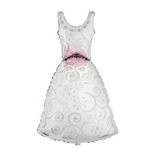 Palloncino Sagoma Vestito Sposa - SuperShape  - 70 cm x 118 cm H - 1 pz