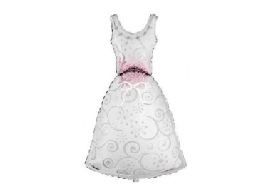 Palloncino Sagoma Vestito Sposa - SuperShape  - 70 cm x 118 cm H - 1 pz