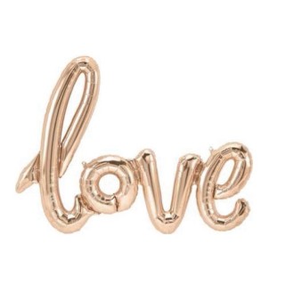 Palloncino scritta "Love" Oro rosa  -  108 cm x 64  cm - 1 pz