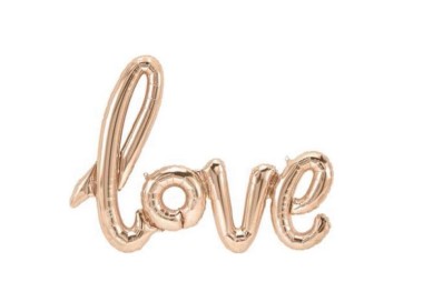 Palloncino scritta "Love" Oro rosa  -  108 cm x 64  cm - 1 pz