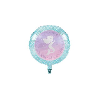 Palloncino Sirena  tondo  - 28"/ 45,7 cm - 1 pz