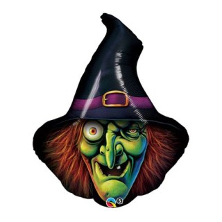 Palloncino STREGA di HALLOWEEN - SuperShape - 34" / 86 cm - 1 pezzo - Qualatex
