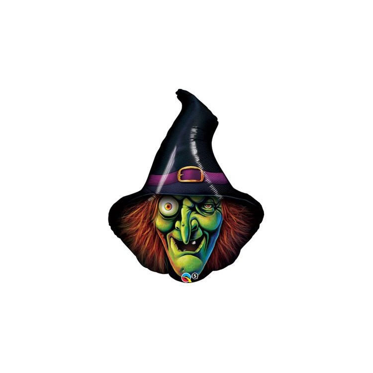 Palloncino STREGA di HALLOWEEN - SuperShape - 34" / 86 cm - 1 pezzo - Qualatex