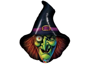 Palloncino STREGA di HALLOWEEN - SuperShape - 34" / 86 cm - 1 pezzo - Qualatex