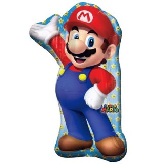Palloncino SUPER MARIO Palloncino SUPER MARIO tridimensionale Supershape (Nuovo) - Anagram - L 55 cm x H 83 cm - 1 pezzo