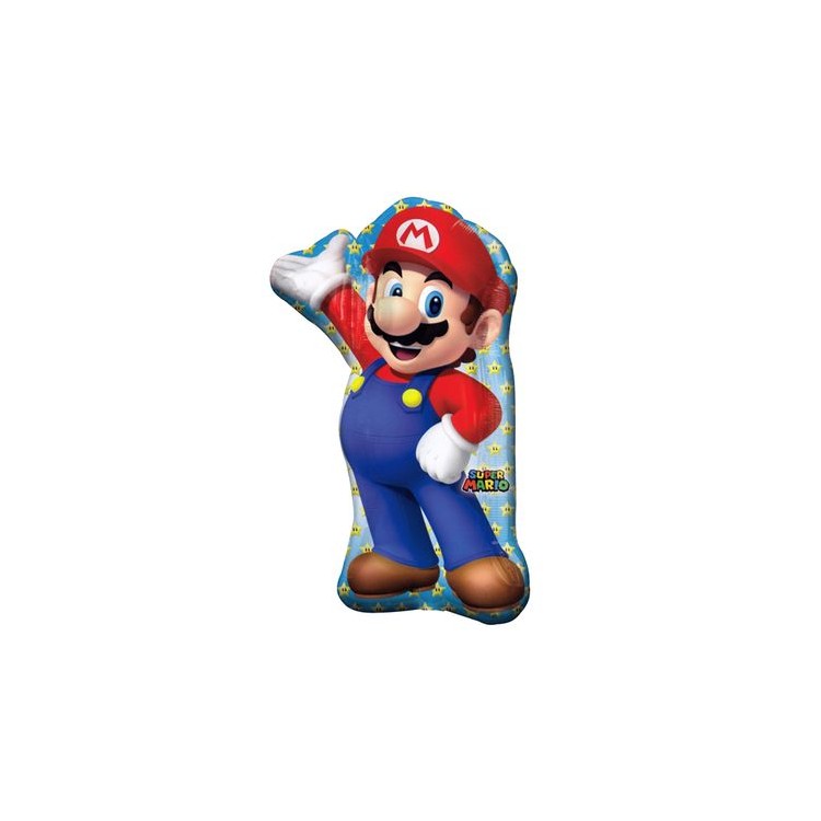 Palloncino SUPER MARIO Palloncino SUPER MARIO tridimensionale Supershape (Nuovo) - Anagram - L 55 cm x H 83 cm - 1 pezzo