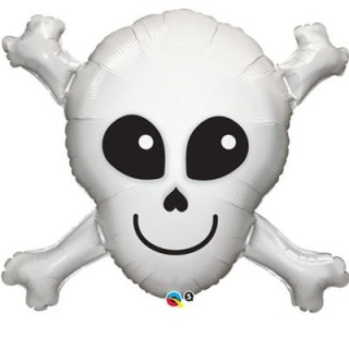 Palloncino Teschio dei Pirati con ossi Supershape  - Qualatex- 81 cm - 1 pezzo