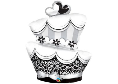 Palloncino Torta Matrimonio/Anniversario - Supershape - Qualatex - 41" / 104 cm - 1 pz