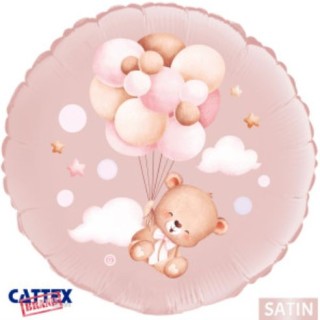 PalloncinoORSETTO ROSA CON PALLONCINI  - CATTEX - 46 cm  - 1 pz