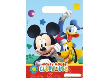 Party Bags TOPOLINO Disney - Bustine regalo Topolino - L 17 cm x H 23 cm - 6 pezzi - plastica