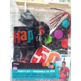 Party Kit : Accessori per Compleanno 50 anni - 5 pezzi - misure e forme diverse - Unique