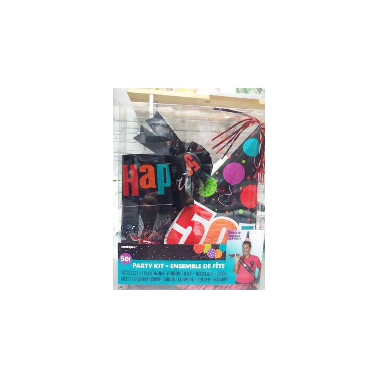 Party Kit : Accessori per Compleanno 50 anni - 5 pezzi - misure e forme diverse - Unique