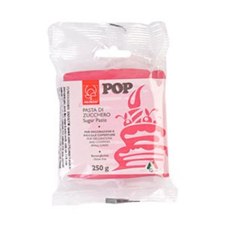 Pasta di Zucchero Pop : per coperture e decorazioni - Colore Fucsia - 250  g -  Senza Glutine e Senza Grassi Idrogenati - Modec