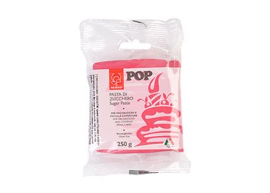 Pasta di Zucchero Pop : per coperture e decorazioni - Colore Fucsia - 250  g -  Senza Glutine e Senza Grassi Idrogenati - Modec