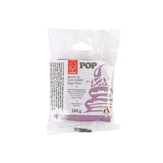 Pasta di Zucchero Pop : per coperture e decorazioni - Colore Lilla - 250  g -  Senza Glutine e Senza Grassi Idrogenati - Modeco