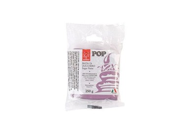 Pasta di Zucchero Pop : per coperture e decorazioni - Colore Lilla - 250  g -  Senza Glutine e Senza Grassi Idrogenati - Modeco