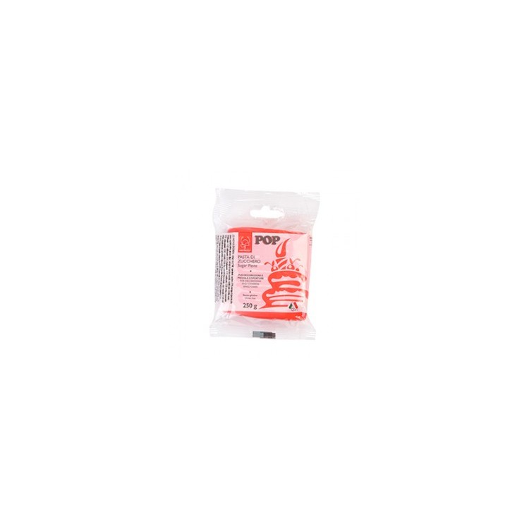 Pasta di Zucchero Pop : per coperture e decorazioni - Colore Rosso - 250  g -  Senza Glutine e Senza Grassi Idrogenati - Modeco