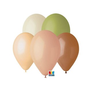 16 palloncini in lattice colore MISTO BOSCO SAFARI   10" 26 Cm- BIG PARTY .