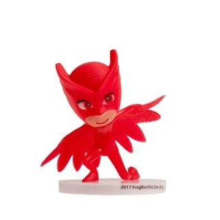 Personaggi per Torte : Gufetta (Pj Masks)/ Cake Topper / Statuina di " GUFETTA " (Rossa) dei SUPER PIGIAMINI - L 5 cm x H 6,5 c