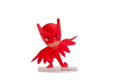 Personaggi per Torte : Gufetta (Pj Masks)/ Cake Topper / Statuina di " GUFETTA " (Rossa) dei SUPER PIGIAMINI - L 5 cm x H 6,5 c