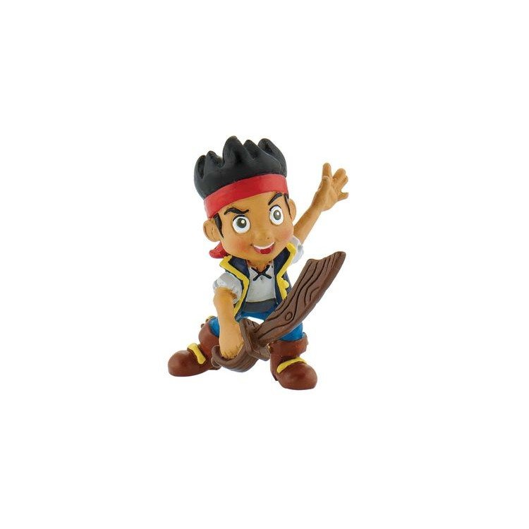 Personaggi per Torte : Jake Il Pirata Disney Junior / Cake Topper / Statuina JAKE CON SCIABOLA di JAKE IL PIRATA Disney Junior - L 7,5 cm x H 7 cm - 1 pezzo