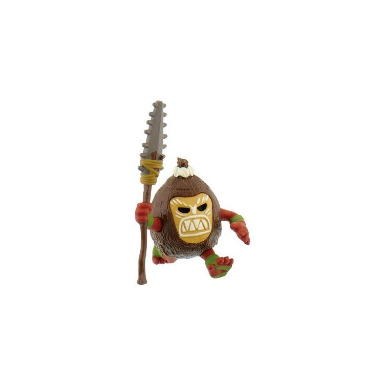 Personaggi per Torte : KAKAMORA (piccolo pirata - guerriero fatto di cocco) di OCEANIA Film Disney / Cake Topper / Statuina "KAKAMORA" di OCEANIA Disney New - L 7 cm x H 5 cm - 1 pezzo