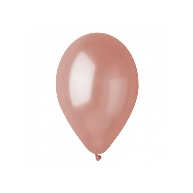 16 palloncini in lattice colore ROSA GOLD METAL  10" 26 Cm- BIG PARTY .