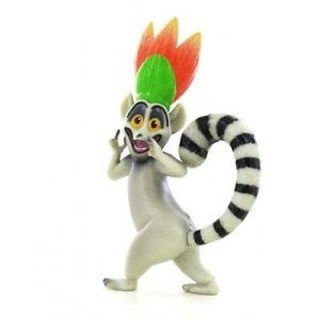 Personaggi per Torte : Re Julian (Re dei Lemuri di Madagascar) New / Cake Topper / Statuina RE JULIAN di MADAGASCAR Film Disney New - L 6 cm x H 9 cm - 1 pezzo