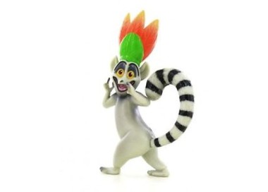 Personaggi per Torte : Re Julian (Re dei Lemuri di Madagascar) New / Cake Topper / Statuina RE JULIAN di MADAGASCAR Film Disney