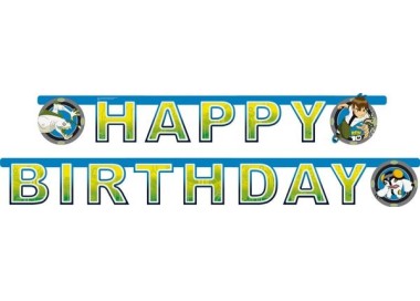 Festone Ben 10 "Happy Birthday" - L 1,80 metri - Riethmuller -  1 pz