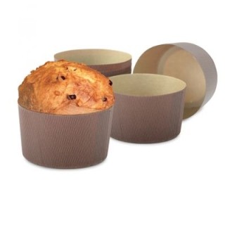 20 pz Forma in carta per cottura Mini Canasta e Panettone da 100 gr 7 x 5 H cm DECORA