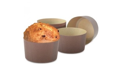 20 pz Forma in carta per cottura Mini Canasta e Panettone da 100 gr 7 x 5 H cm DECORA