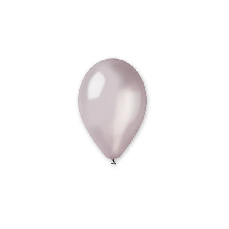 25 palloncini in lattice colore Argento perlato 10" 26 Cm - Big Party